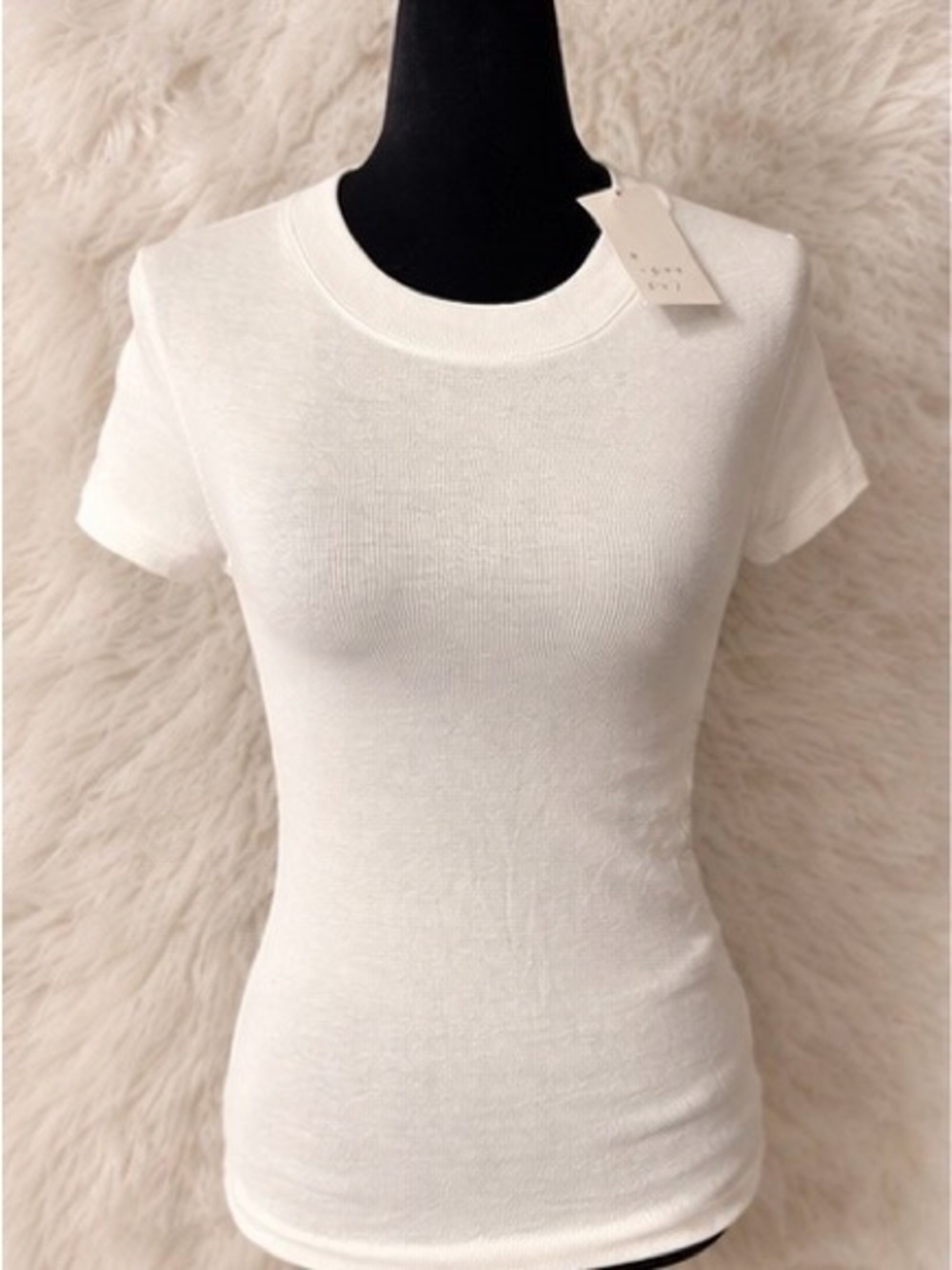 Classic White Short-Sleeve Crewneck Top